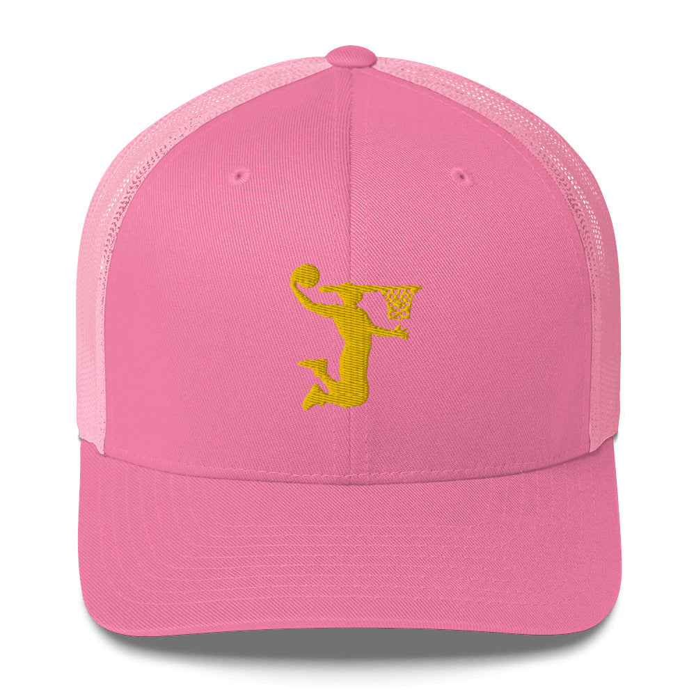 Embroidered Gold Nu Dunkman Trucker Cap
