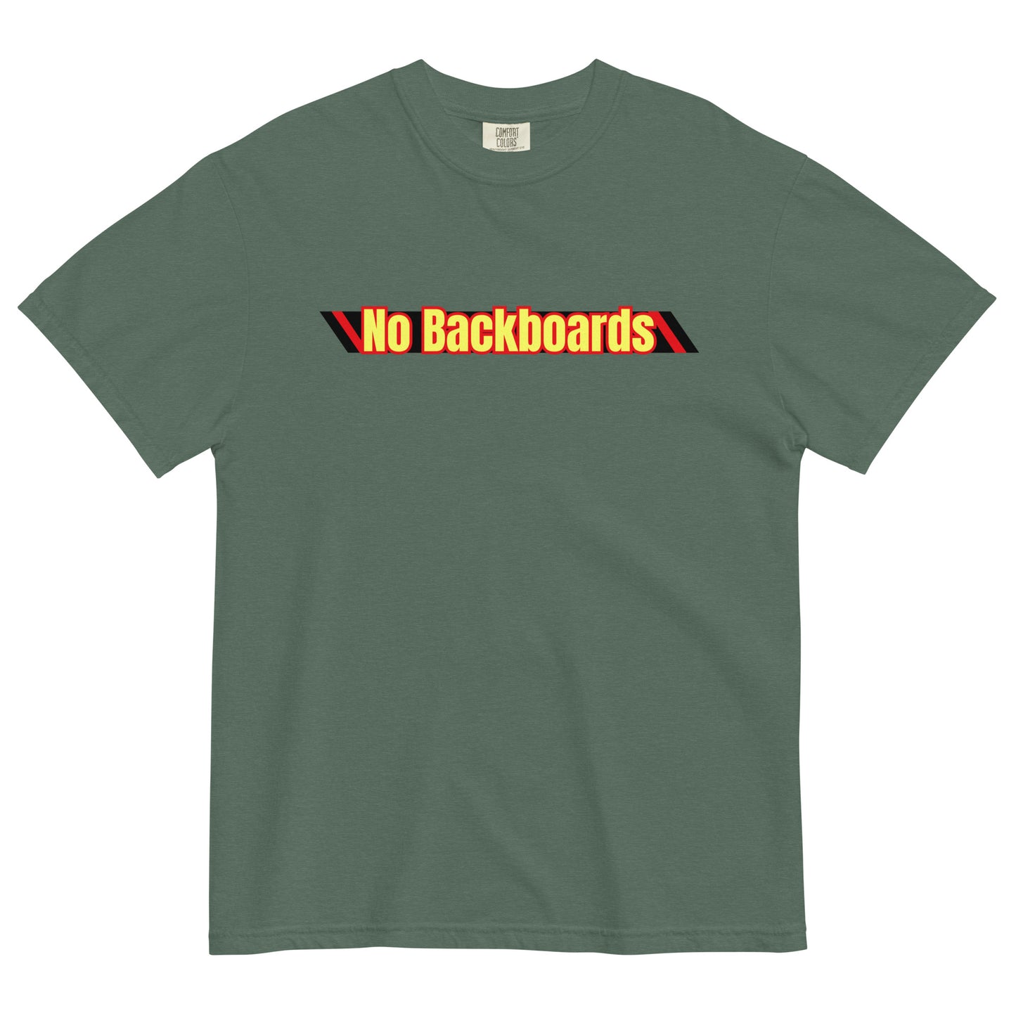 No Backboard Thick T - Black Red Racing Stripes