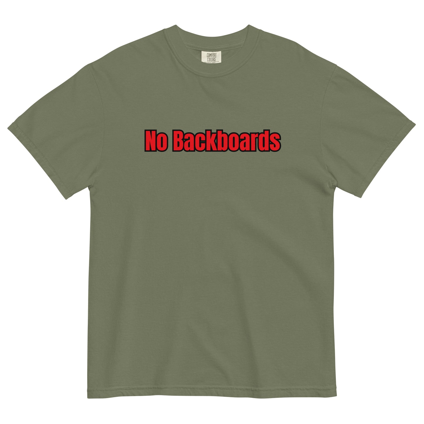 No Backboard Thick Ts - Red Black Boarder