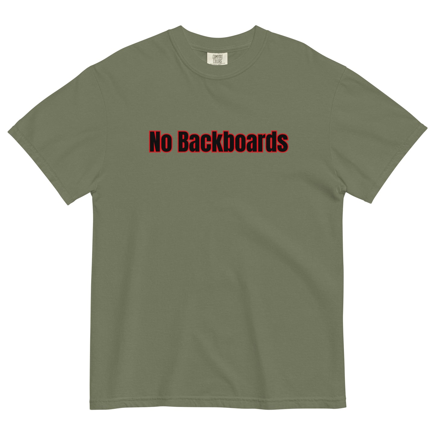 No Backboard Thick Ts - Black Red Boarder