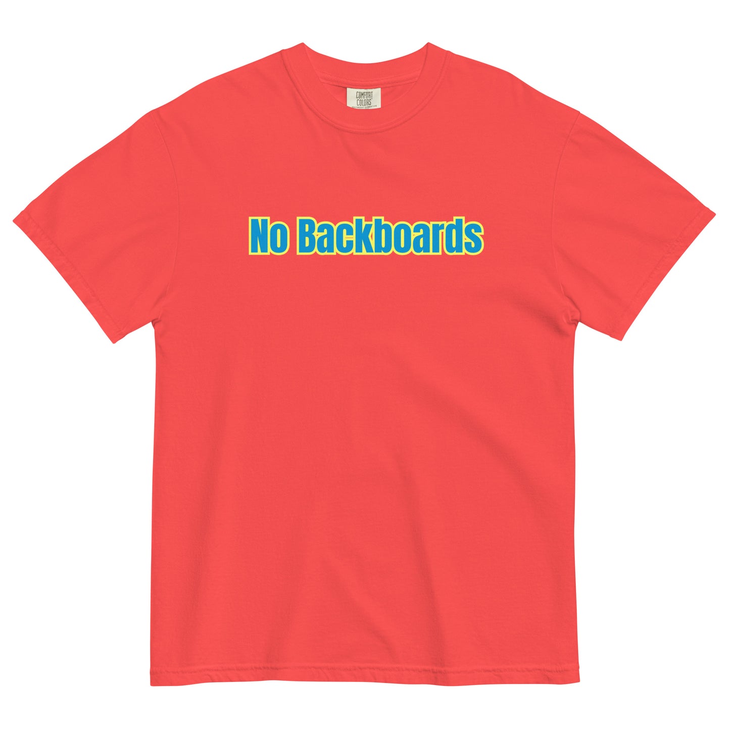 No Backboard Thick Ts - Blue Yellow Boarder