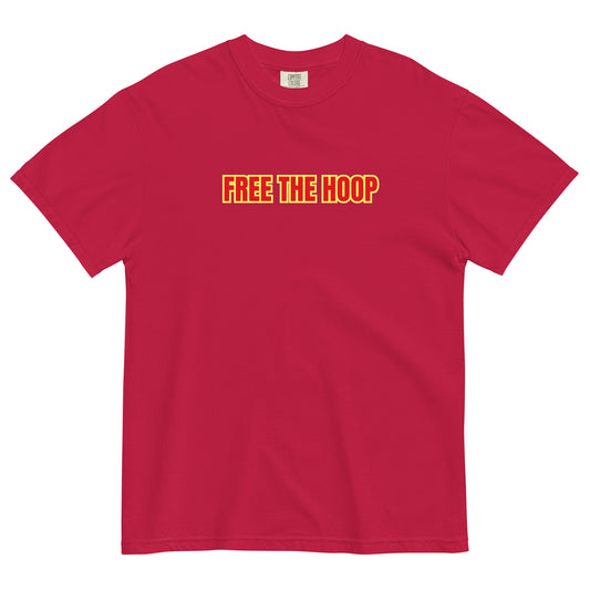 FREE THE HOOP - Thick T - Red Yellow Boarder