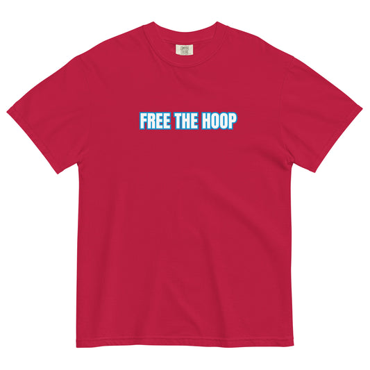 FREE THE HOOP - Thick T - White Blue Boarder