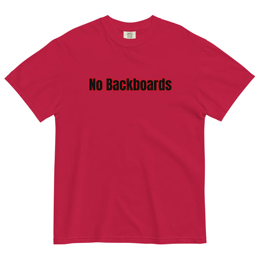 No Backboard Thick Ts - Black Red Boarder