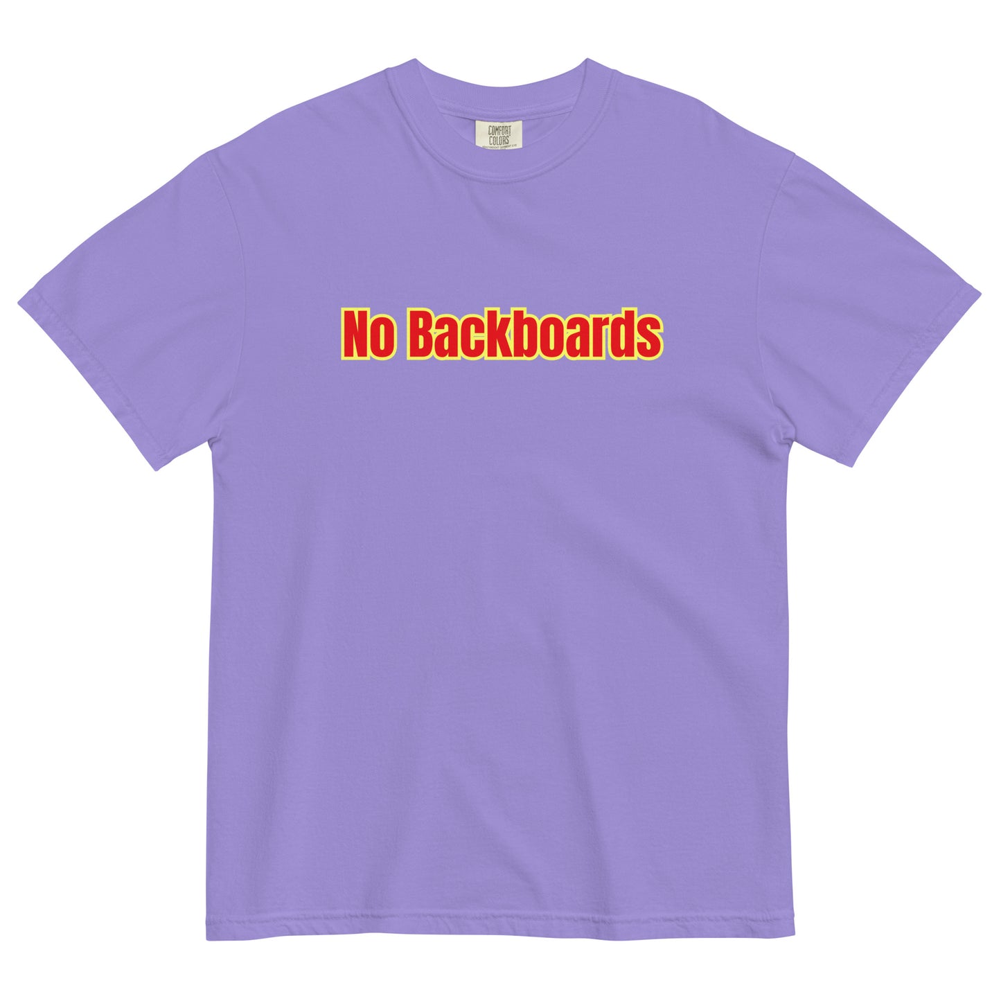 No Backboard Thick T - Red Yellow Boarder
