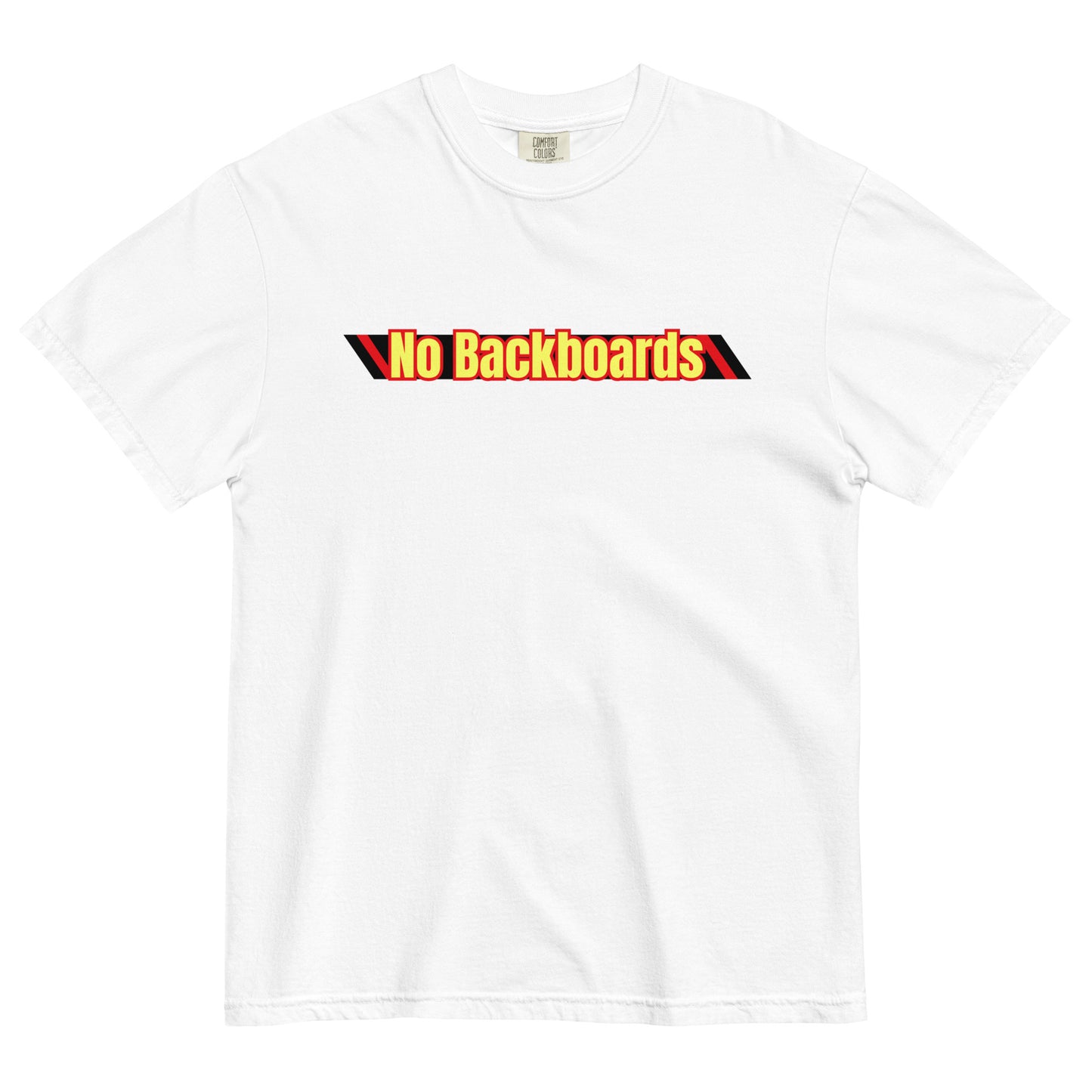No Backboard Thick T - Black Red Racing Stripes
