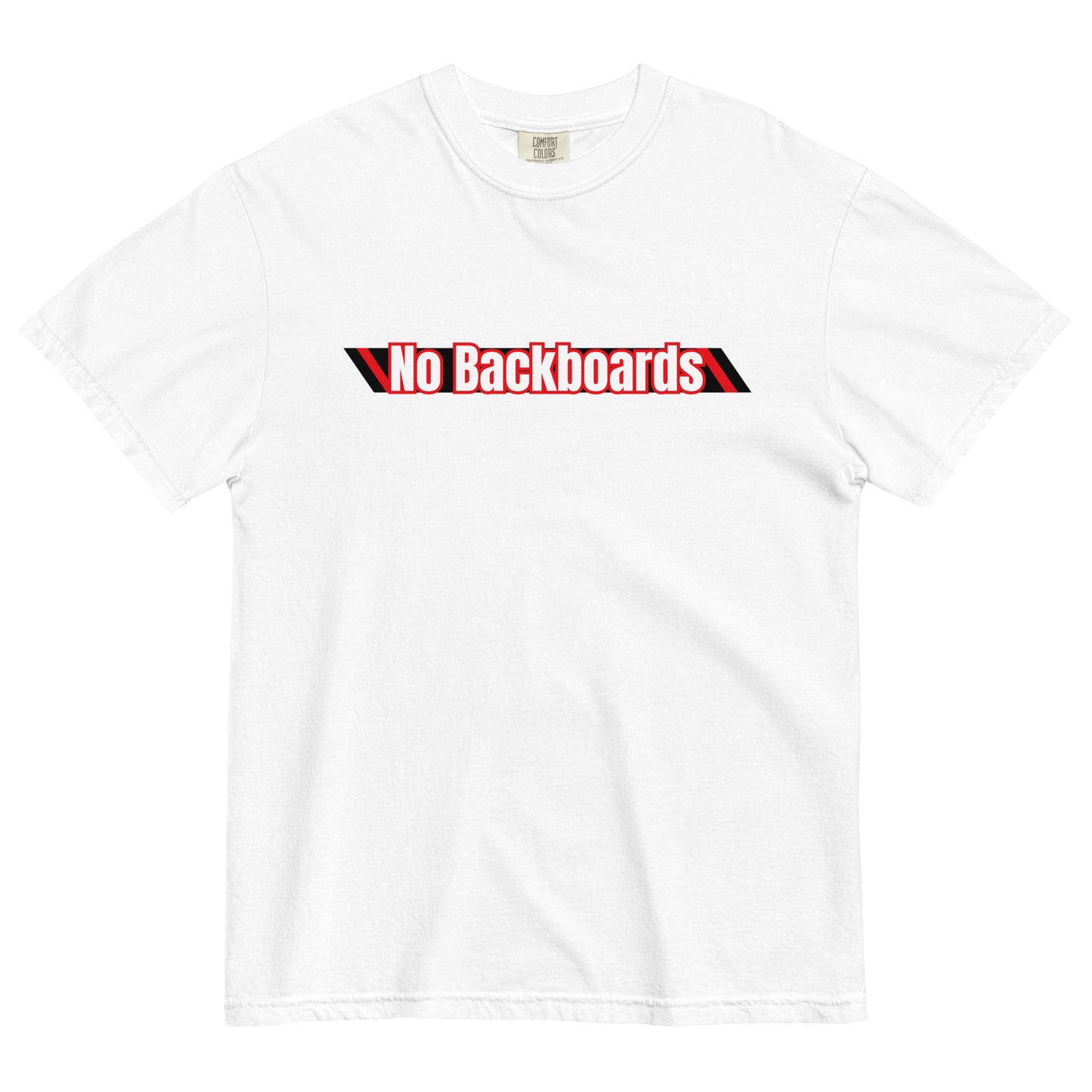 No Backboard Thick Ts - White Red Racing