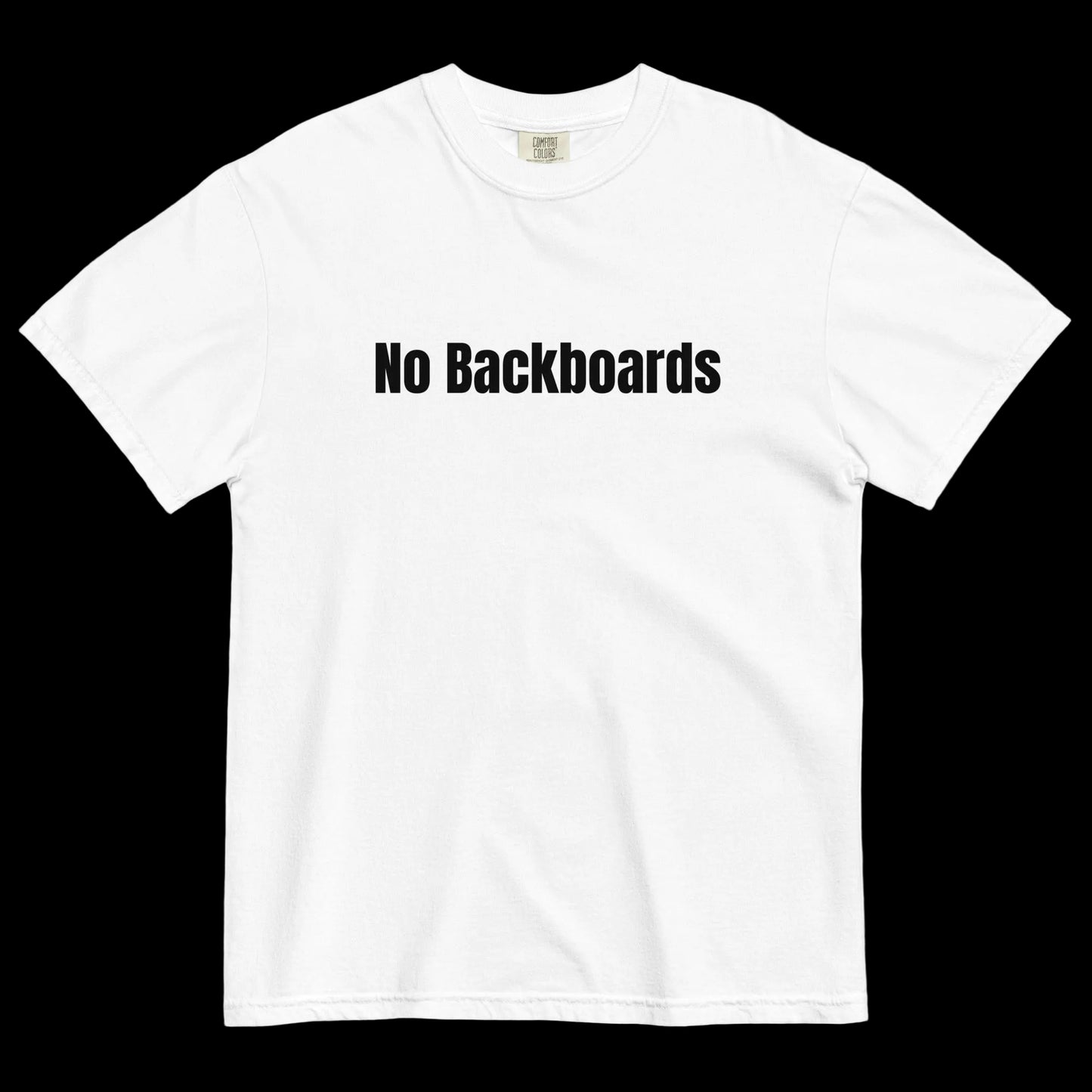 No Backboard Thick Ts - Black White Boarder