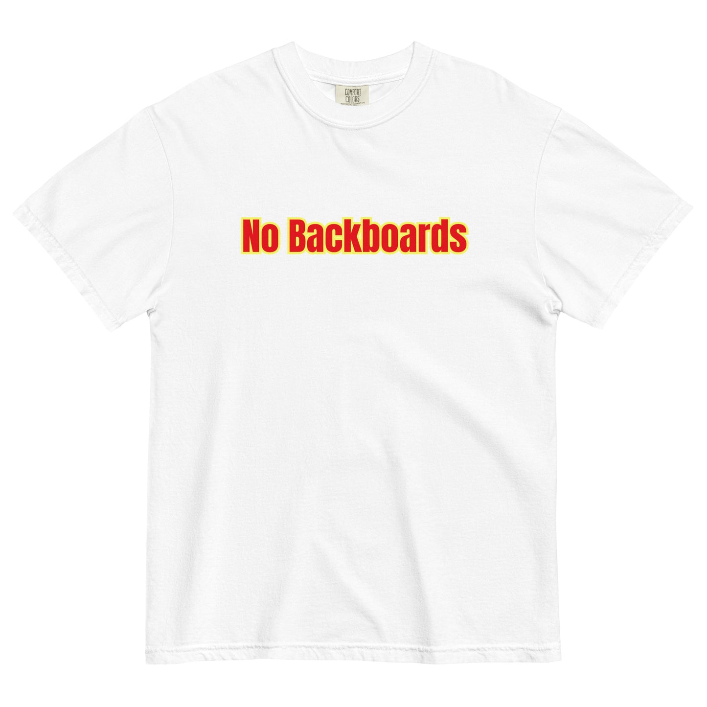 No Backboard Thick T - Red Yellow Boarder