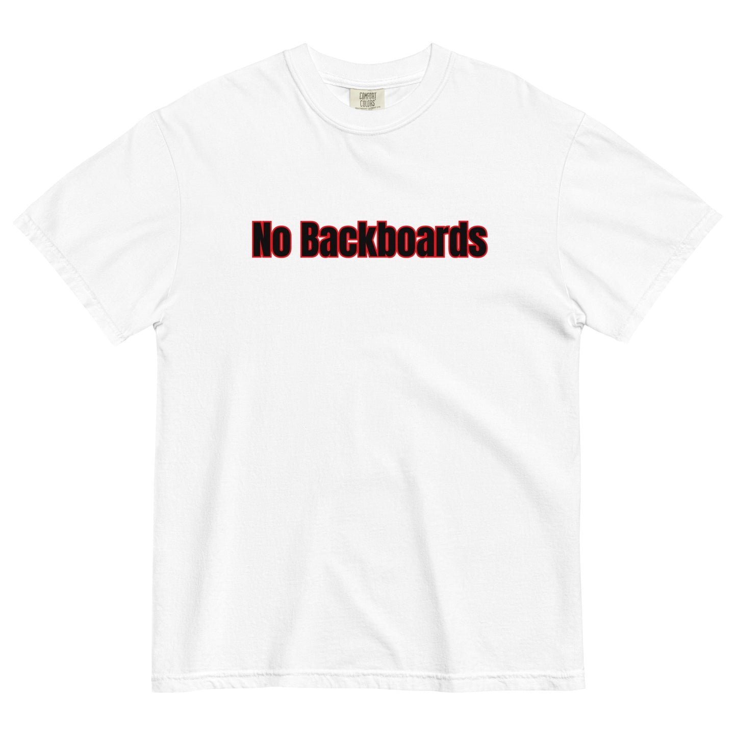 No Backboard Thick Ts - Black Red Boarder