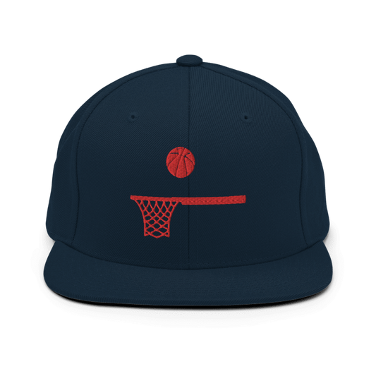 Embroidered Red Ball and Hoop Snap Back