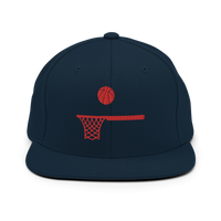 Embroidered Red Ball and Hoop Snap Back