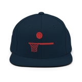 Embroidered Red Ball and Hoop Snap Back