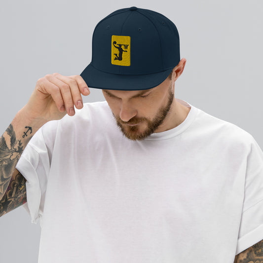 Embroidered Nu Dunkman Gold Patch Snap Back