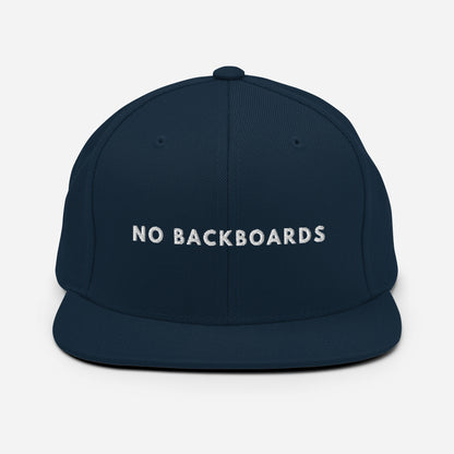 Embroidered Slim Font No Backboards White Snap Back