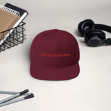 Embroidered Slim Font No Backboards Red Snap Back