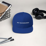 Embroidered Slim Font No Backboards White Snap Back