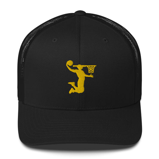 Embroidered Gold Nu Dunkman Trucker Cap
