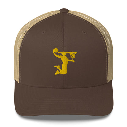 Embroidered Gold Nu Dunkman Trucker Cap