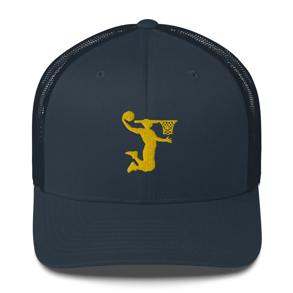 Embroidered Gold Nu Dunkman Trucker Cap