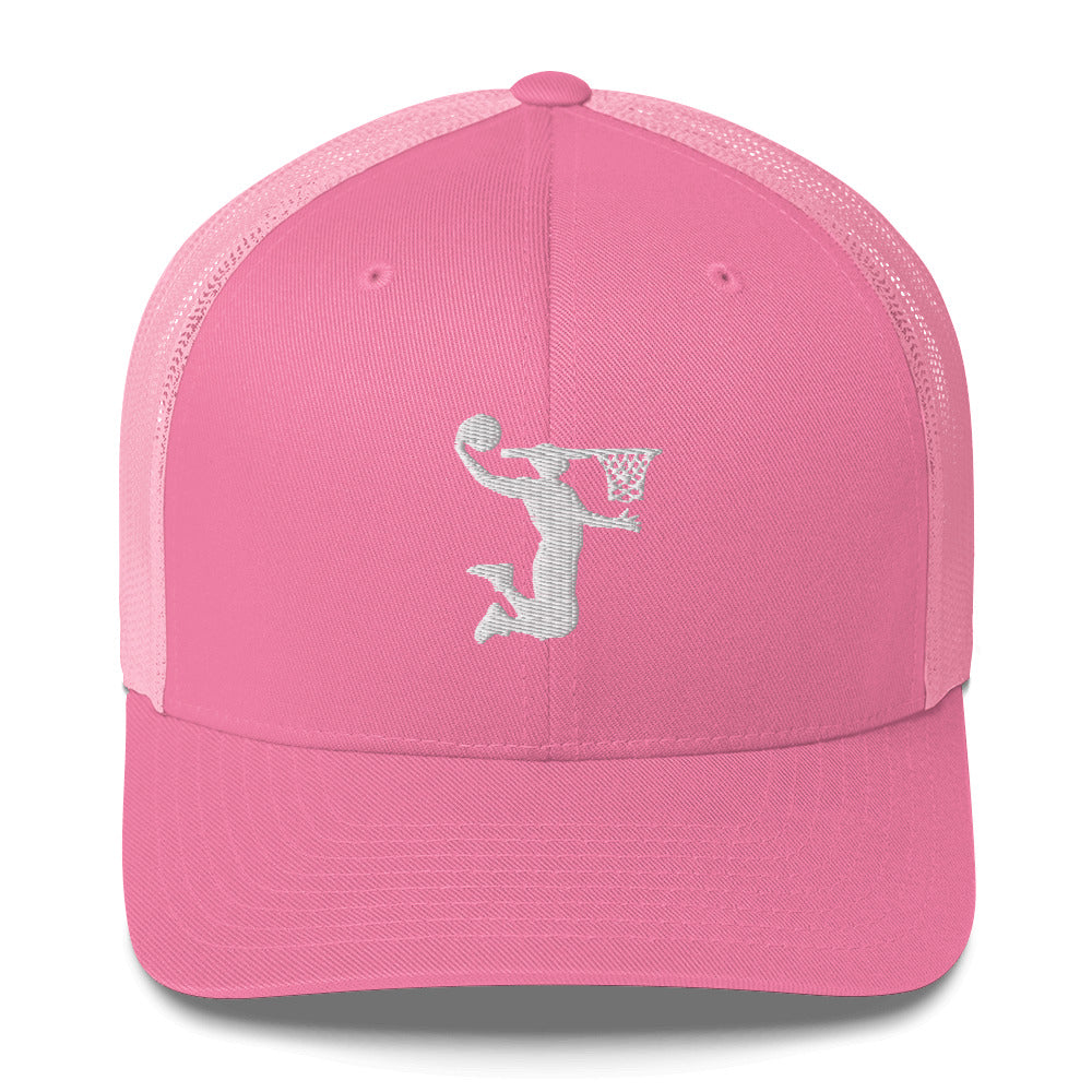 Embroidered White  Nu Dunkman Trucker Cap