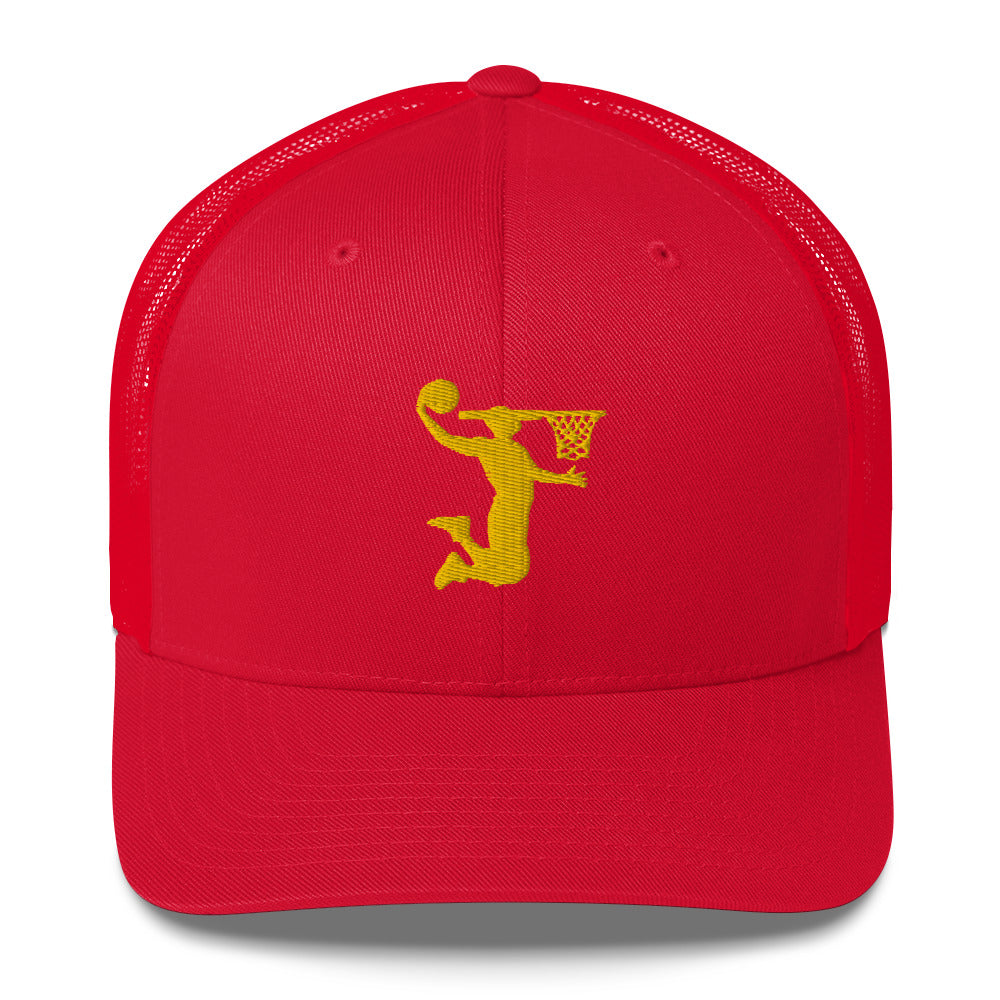 Embroidered Gold Nu Dunkman Trucker Cap