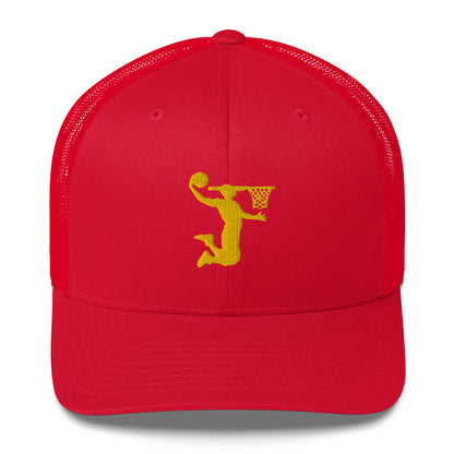 Embroidered Gold Nu Dunkman Trucker Cap