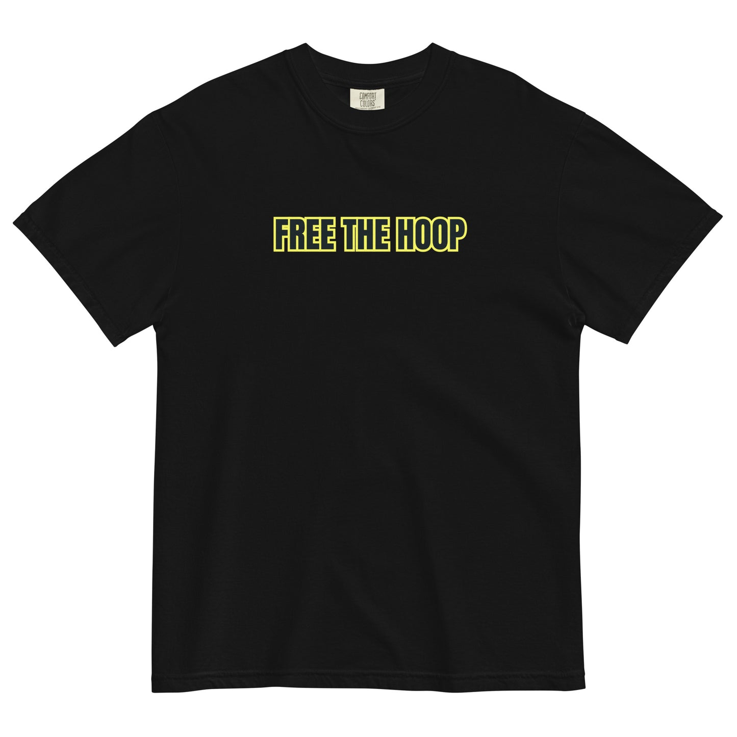 FREE THE HOOP - Thick T - Green Yellow Boarder