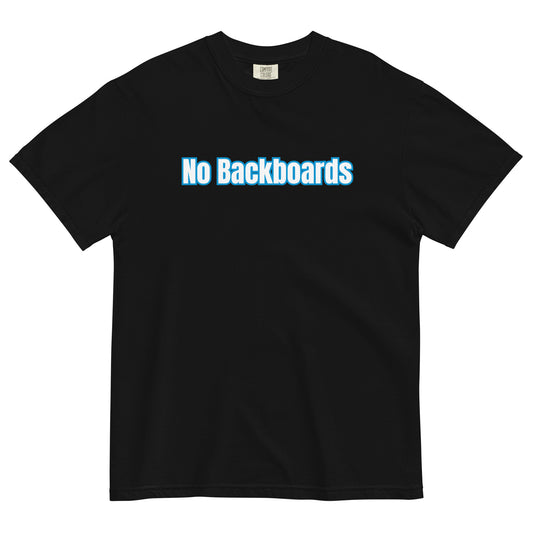 No Backboard Thick Ts - White Blue Boarder