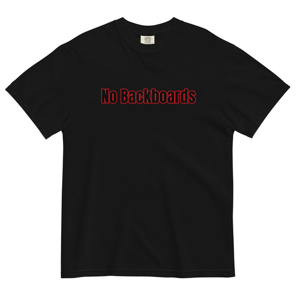 No Backboard Thick Ts - Black Red Boarder