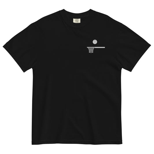 Embroidered Ball and Hoop White Thick T