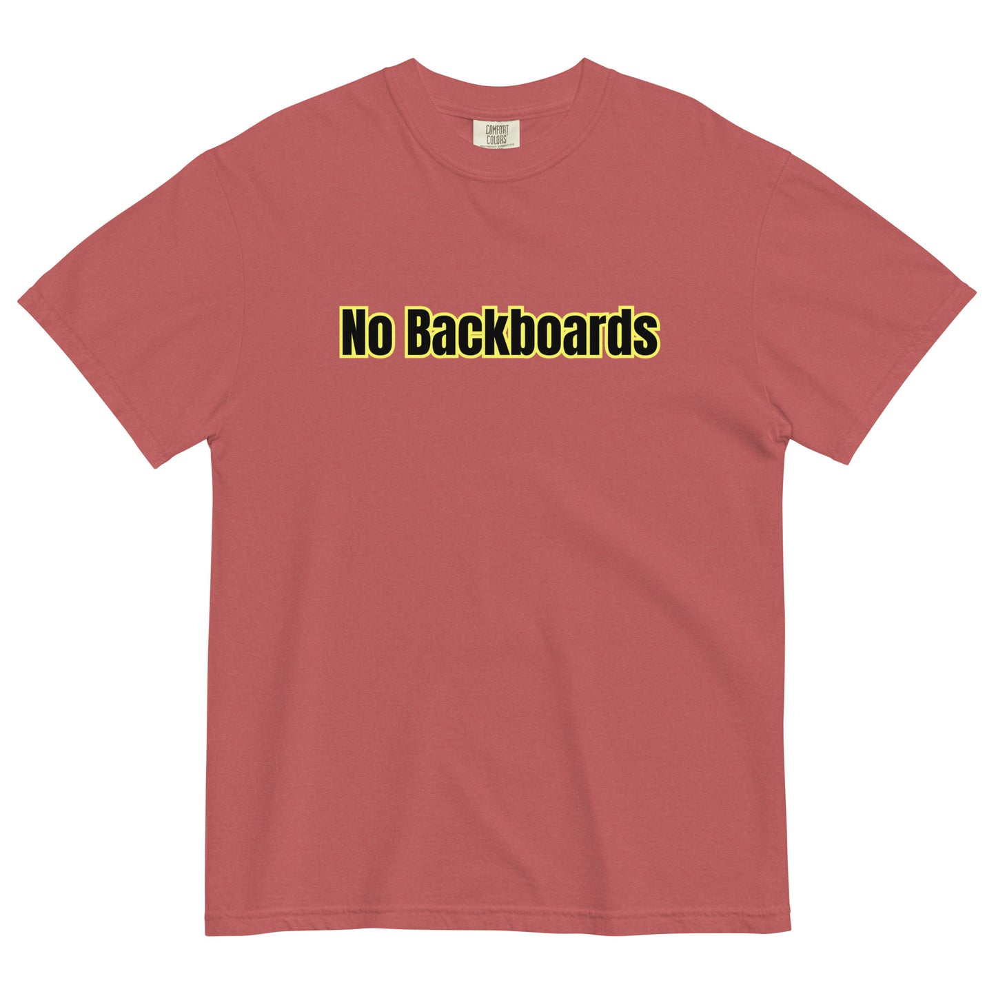 No Backboard Thick Ts - Black Yellow Boarder