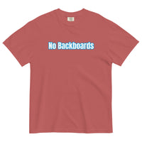 No Backboard Thick Ts - White Blue Boarder