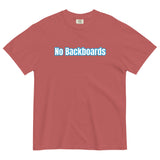 No Backboard Thick Ts - White Blue Boarder