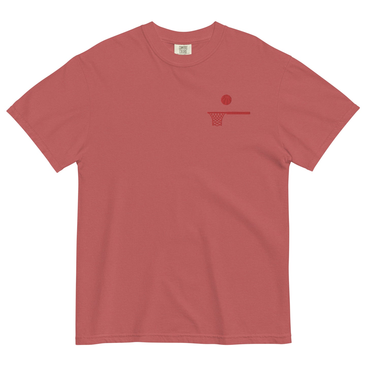 Embroidered Red Ball and Hoop Thick T
