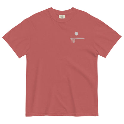 Embroidered Ball and Hoop White Thick T