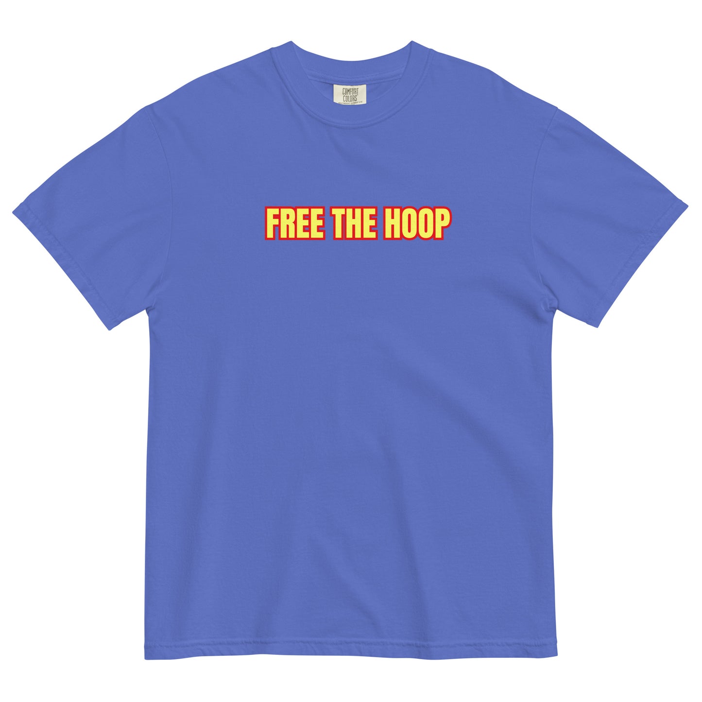 FREE THE HOOP - Thick T - Yellow Red Boarder