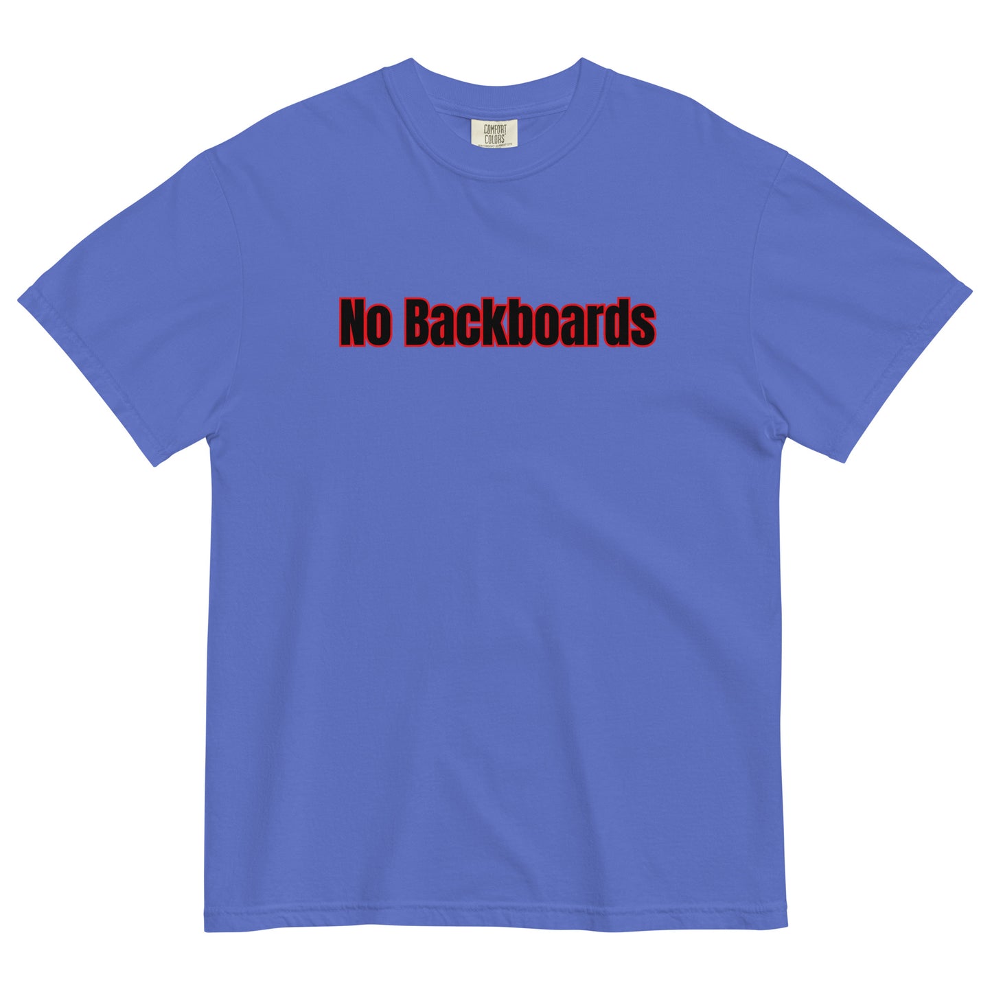 No Backboard Thick Ts - Black Red Boarder