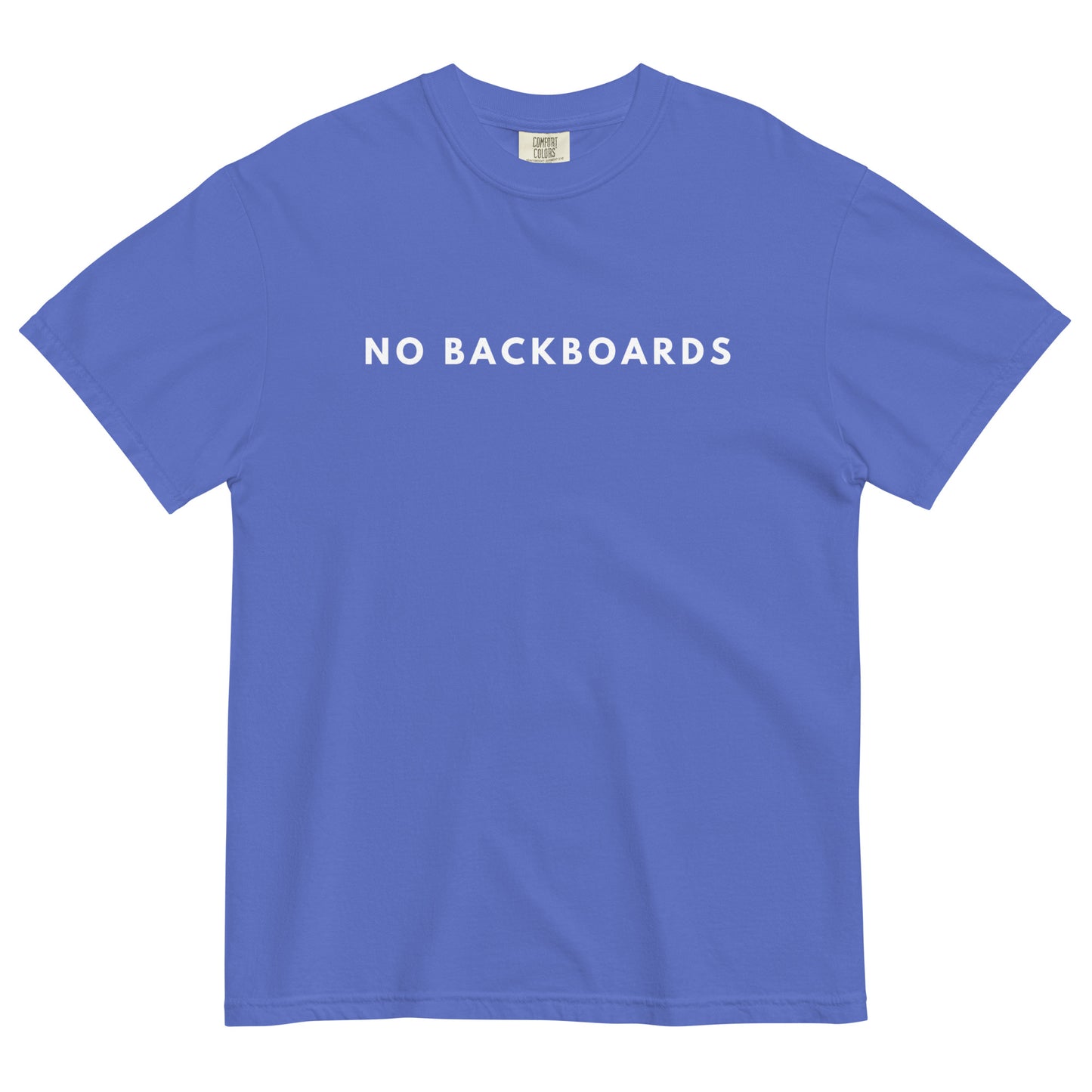 No Backboards White Slim Font Thick T