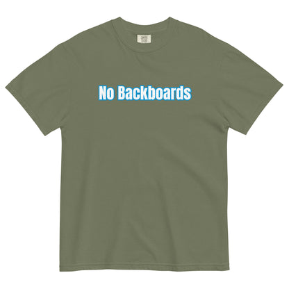 No Backboard Thick Ts - White Blue Boarder