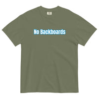 No Backboard Thick Ts - White Blue Boarder