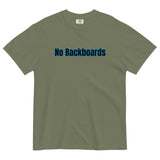 No Backboard Thick Ts - Black Blue Boarder