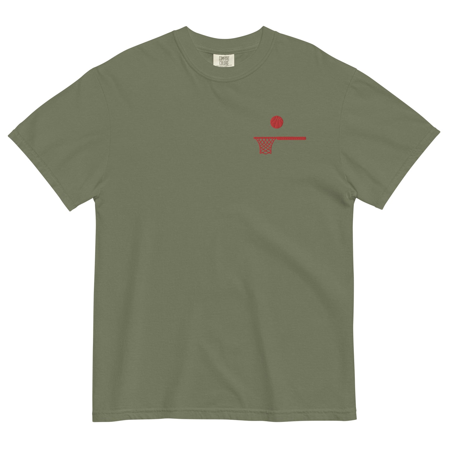 Embroidered Red Ball and Hoop Thick T