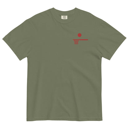 Embroidered Red Ball and Hoop Thick T