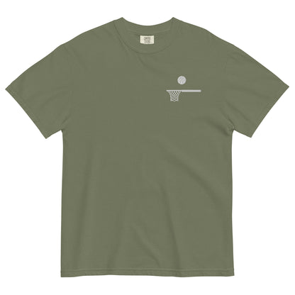 Embroidered Ball and Hoop White Thick T