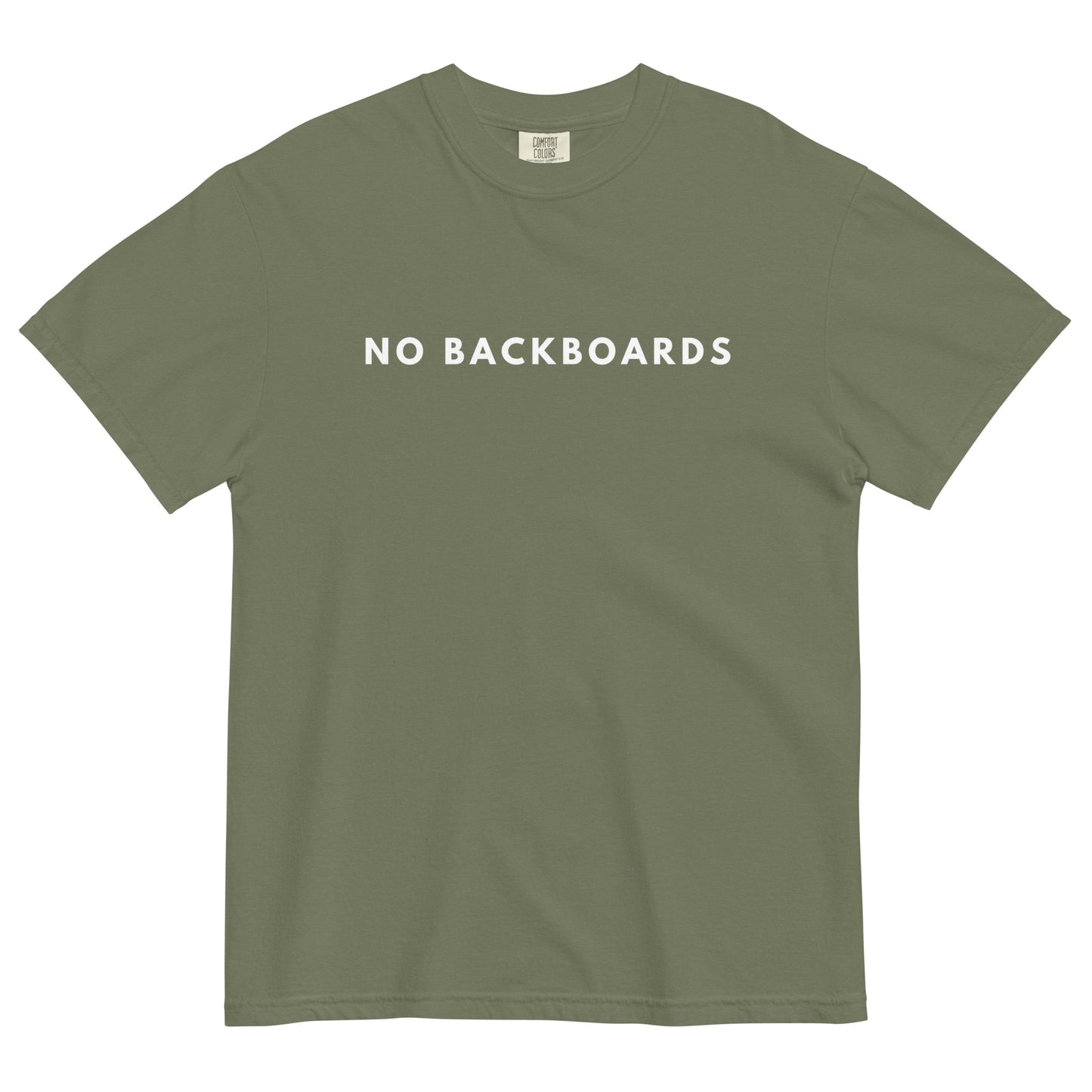 No Backboards White Slim Font Thick T