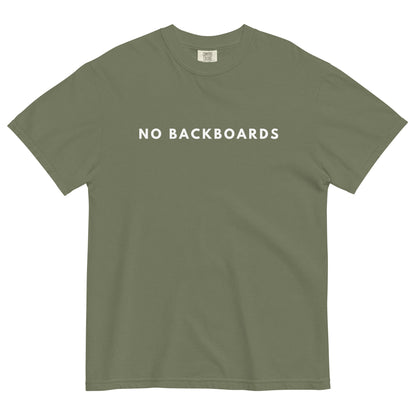 No Backboards White Slim Font Thick T