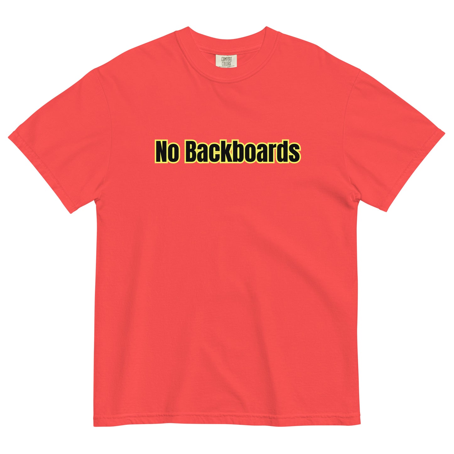 No Backboard Thick Ts - Black Yellow Boarder