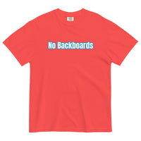 No Backboard Thick Ts - White Blue Boarder