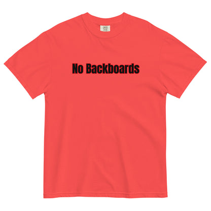 No Backboard Thick Ts - Black Red Boarder